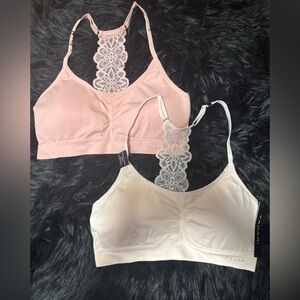 Tahari Pink Lace-Back Bralette Duo - New